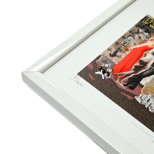 Glossy white picture frame 14mm width, size A1 A2 A3 A4 A5, Photo frame, Handmade, Custom frame, Poster frame 10x15 20x30 30x40 50x60 50x70