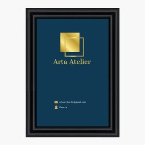 Schwarzer Kunststoff-Bilderrahmen, handgefertigt, ideal für Fotos, Poster, Diplome und Sondergrößen. Stilvolle Wohnkultur, vielseitig und langlebig