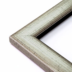 Elegante marco de madera plateado de 23 mm de ancho, marco de fotos hecho a mano, marco de póster personalizado, perfecto para decoración del hogar, arte de oficina y diplomas