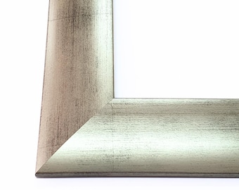 Enkel silverram, fotoram, posterram, väggkonstram, canvastavla – modern design, elegant silverfinish, plast, anpassade storlekar tillgängliga