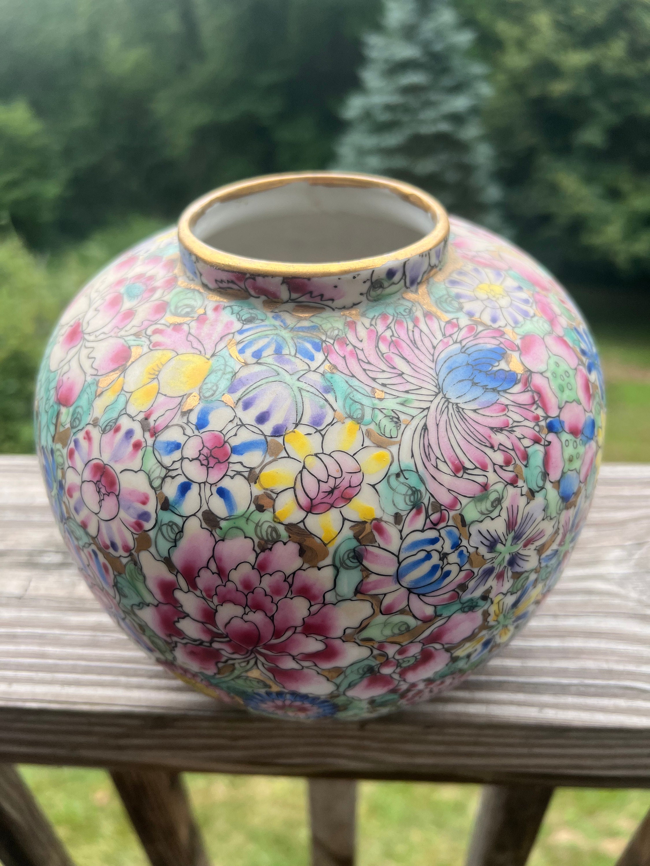 Asian Ceramic Vase - Etsy
