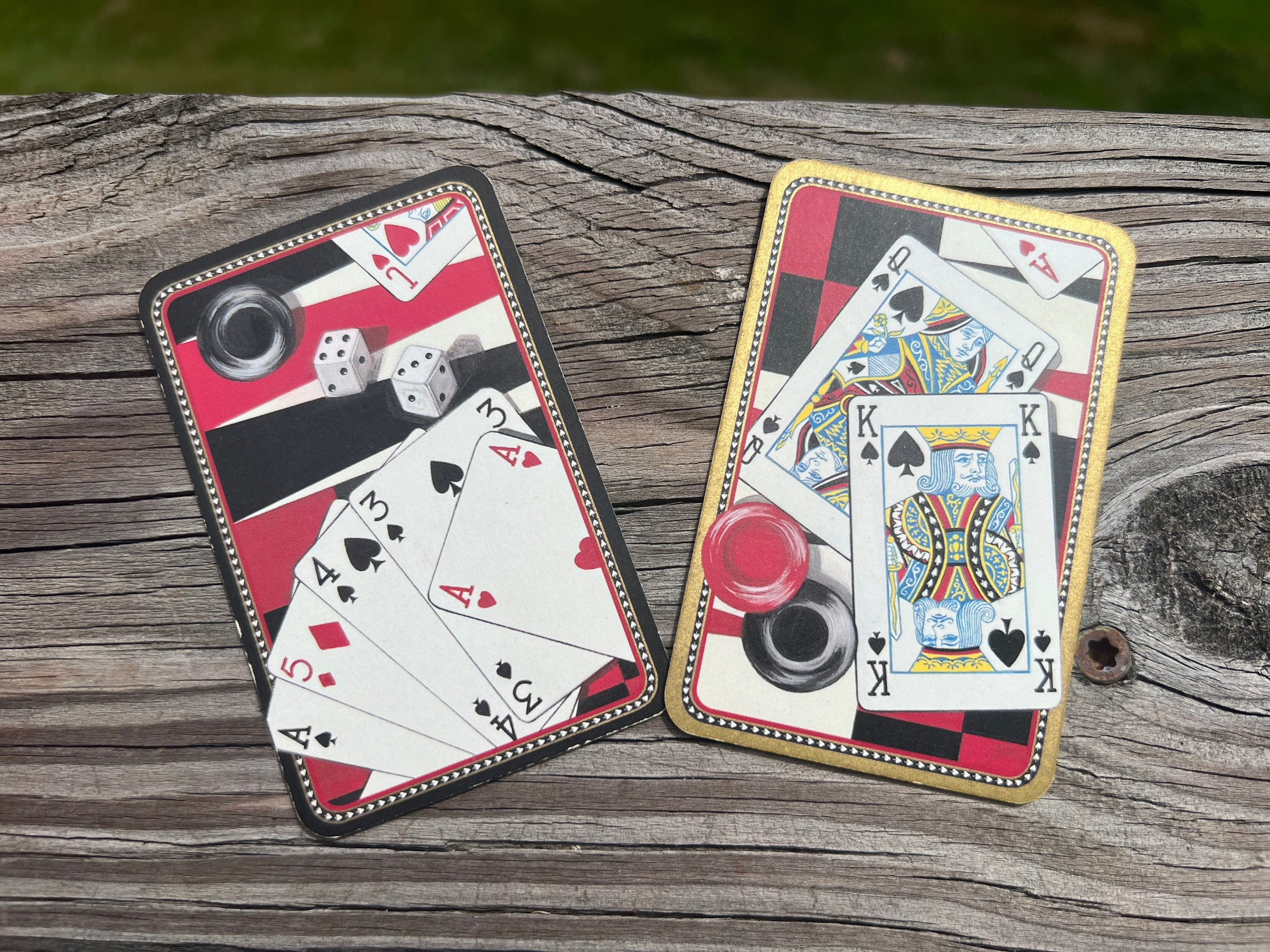Vintage Double Deck Playing Card Sets: Caspari, Hallmark, Heraclio ...