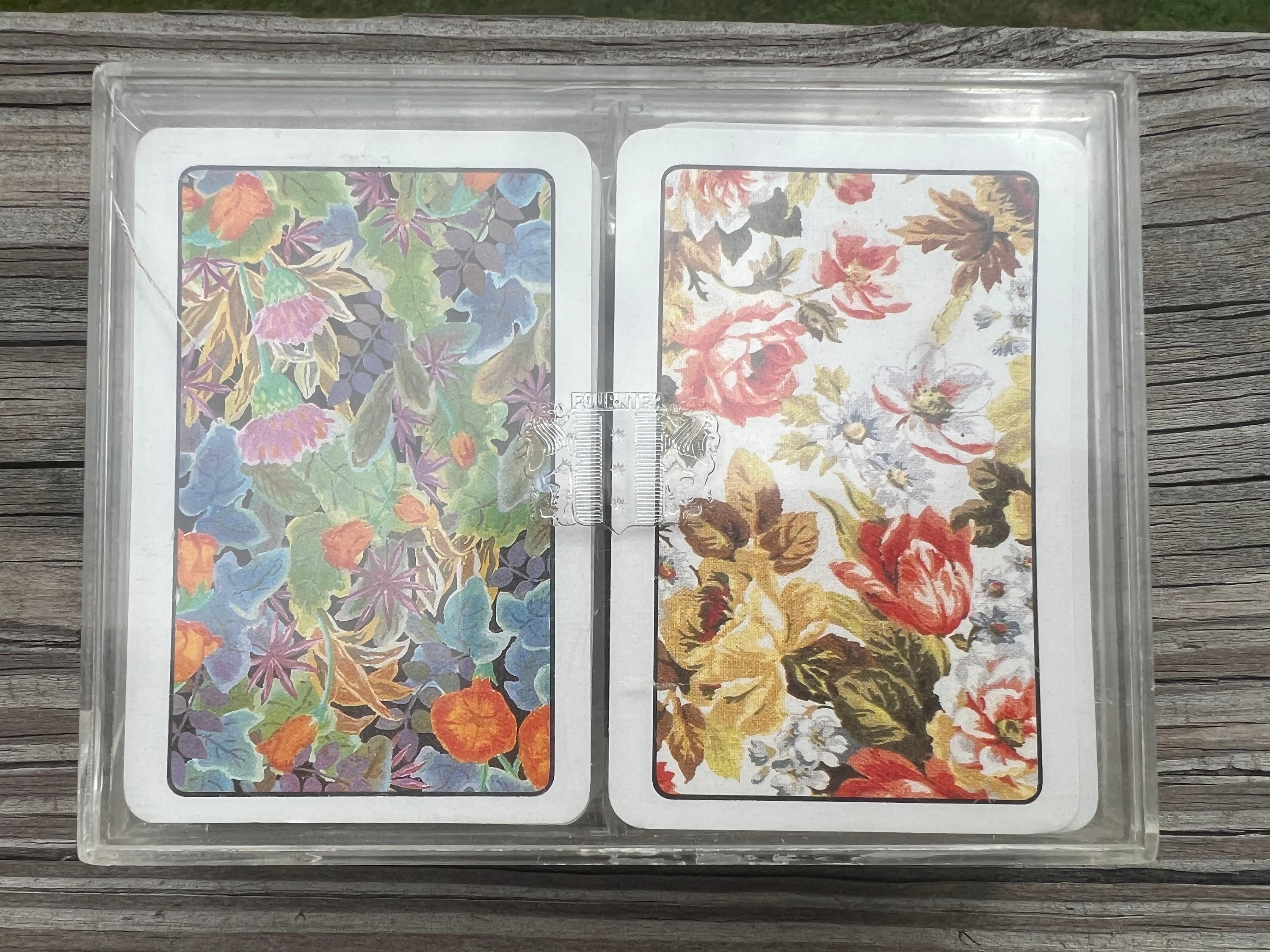 Vintage Double Deck Playing Card Sets: Caspari, Hallmark, Heraclio ...