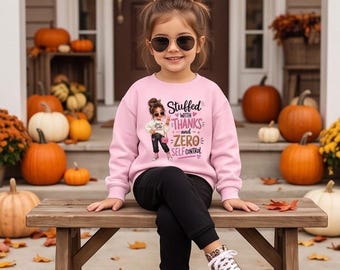 Toddler Sweatshirt, Stuffed With Thanks Graphic | 60% Cotton Blend Crewneck