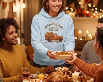 Pumpkin Sweatshirt, 100% Ring-Spun Cotton Thanksgiving Graphic Pullover