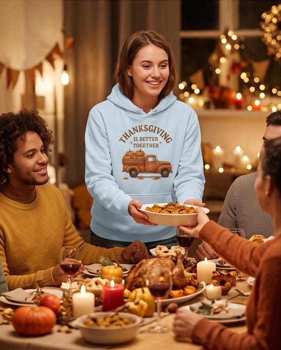 Pumpkin Sweatshirt, 100% Ring-Spun Cotton Thanksgiving Graphic Pullover