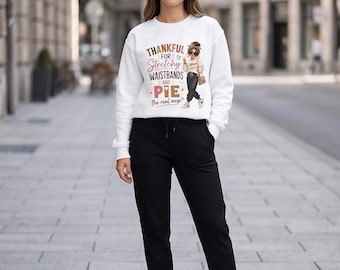 Youth Sweatshirt, Thankful Pumpkin Pie Graphic | 50/50 Cotton-Polyester, Relaxed Fit