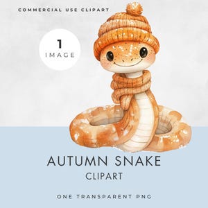 Cobra fofa em chapéu clipart, IMAGEM ÚNICA, Uso comercial, PNG transparente, Chá de bebê e design de festa infantil, Aquarela, Berçário, Artesanato em papel