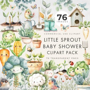 Clipart petite pousse, usage commercial, images png transparentes, baby shower, cultivé localement, clipart baby shower et anniversaire d'enfants, légumes, plante
