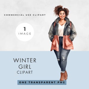 Clipart hiver adolescente, une seule image, licence d'utilisation commerciale, PNG transparent, jeune femme, adolescente, personnes Clip Art, téléchargement numérique