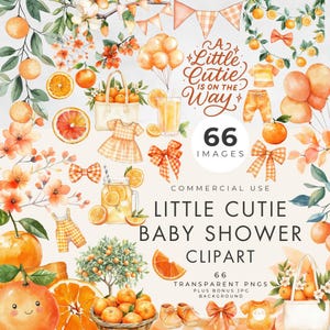 Little Cutie ist auf dem Weg, Clipart-Babyparty, kommerzielle Nutzung, transparente PNG, Aquarell Orange Clip Art, Zitrusfrüchte, Orangenblüte