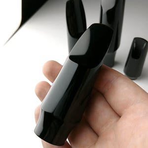 Unique Black Saxophone Mouthpiece for Alto / Tenor / Soprano / Baritone, handmade Musician Gift