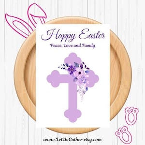 Easter Cards, Christian Cross Cards, Easter Greeting Cards, Easter Blessings, Spring Holiday Cards, Religious