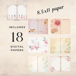 Ballet Junk Journals Bundle, Fussy Cuts Pages, Ballet Journal Sheets, Dancer Diary, Dance Memory Book, Dance Theme Journal, Junk Journals