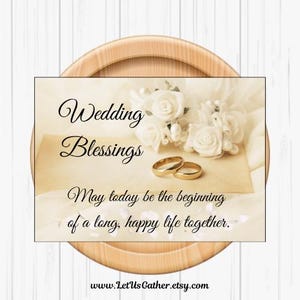 Wedding Blessings Card, Elegant Floral Design, Special Day Occasion Card, Romantic Greeting Card, White Roses Wedding Card, Wedding Day Card
