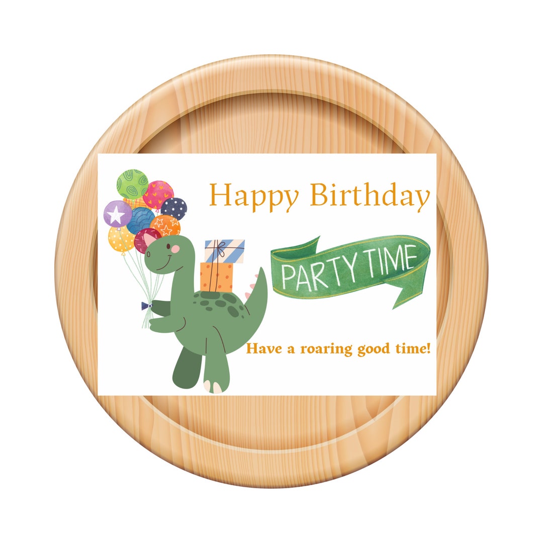 Dinosaur Printable Birthday Card, Dinosaur Birthday Foldable Card ...