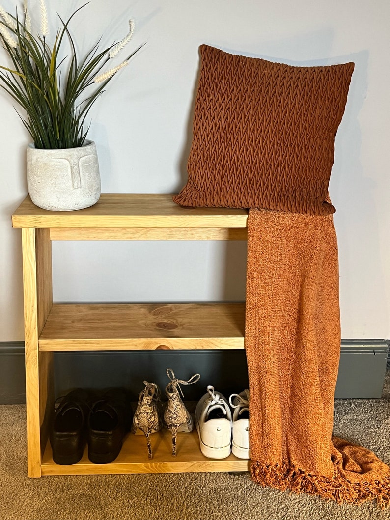 Solid Pine Shoe Rack. Unique, Sloped Design. Very Solid, Handmade ...