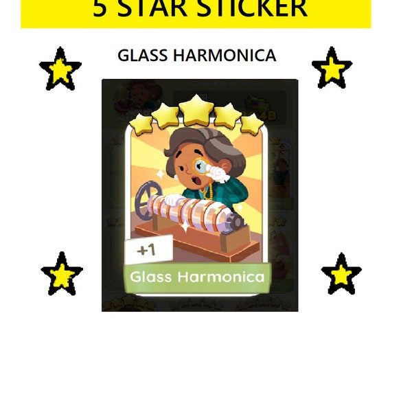 Glass Harmonica Available Stock, 5 STAR Sticker