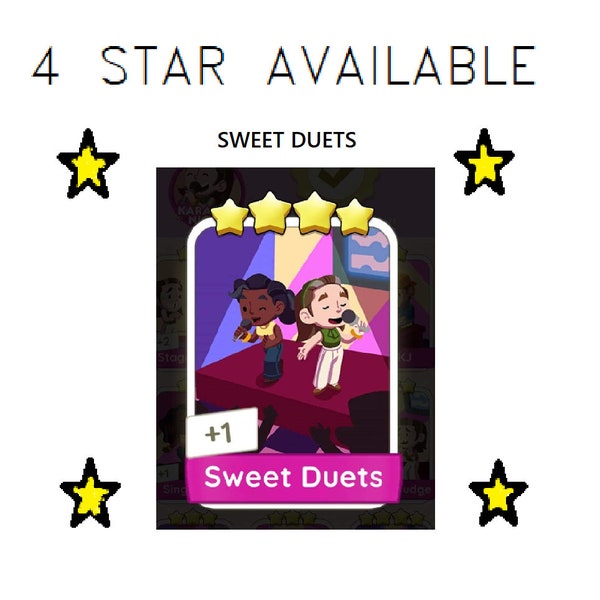 Sweet duets  Available Stock, 4 STAR Sticker