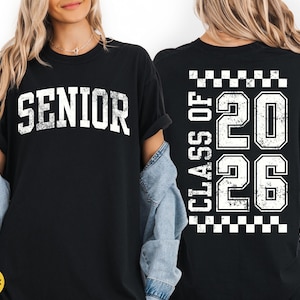 Comfort Colors® Senior Class of 2026 T-Shirt, Graduate 2026 Shirt, High School Senior Shirt, Retro Senior Shirt, Graduation Gift