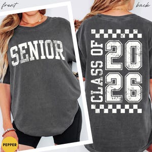 Comfort Colors® Senior Class of 2026 T-Shirt, Graduate 2026 Shirt, High School Senior Shirt, Retro Senior Shirt, Graduation Gift