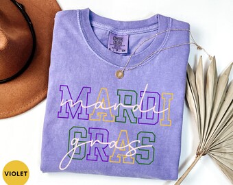 Comfort Colors® Karneval Shirt, Karneval Karneval Shirt, Frauen Karneval T-Shirt, New Orleans Shirt, Fat aufmerksam