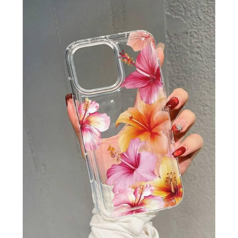 Hibiscus Flower Phone Case, Cute Phone Cover, iPhone 16 15 14 13 12 11 Pro Max 8 Plus X, Samsung Galaxy S24 S23 S22 S20 Ultra,