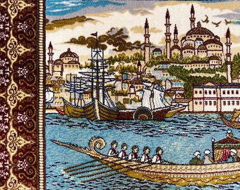 İstanbul Pattern Rug, Unique Silk Rug, Gift Silk Rug, 1.3x1.9 ft Rug, Small Silk Rug, Home Decor, Mini Silk Rug, Bamboo Silk Rug, Gift Rugs
