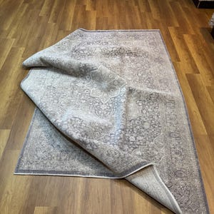 7x10ft Silk Area Rug, Oriental Silk Rug, Bamboo Silk Rug, Taupe Color Rug, Home Decor, Unique Rug, Living Room Rug, Soft Rug, Quality Carpet