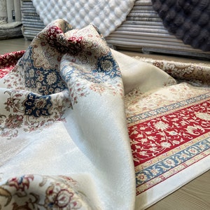 7x10 Red Silk Rug, Top Quality Silk Rug, Living Room Rug, 7x10 Silk Rug, Bamboo Silk Rug, Oriental Silk Rug, Gorgeous Silk Rug, Area Carpet