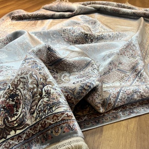 7x10 Silk Rug, Large Silk Rug, 7x10ft Soft Rug, Top Quality Silk Rug, Silk Rug For Living Room, Unique Carpet, Palace Rug, Oriental Silk Rug