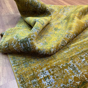 Top Quality Silk Rug, Unique Silk Rug, Oriental Silk Rug, 5x8 Area Rug, Gold Silk Rug, Gold Green Rug, Turkısh Carpet, Living Room Rug, Rugs