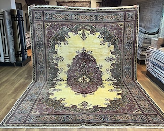 9x12 Area Rug, Oversize Purple Rug, Handmade Carpet, Living Room Rug, Large Oushak Rug, Turkish Rug, Wool Rug, Palace Rug, Purple Home Decor