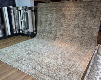 12 x 16 karpet, extra groot geel vloerkleed, extra groot tapijt, paleistapijt, 12 x 16 vloerkleed voor woonkamer, gedempt vloerkleed, boho vloerkleed, groot salontapijt, tapijt