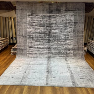 10x13 Area Rug, Large Rug For Living Room, Oversize Grey Rug, Dining Room Rug, Top Quality Silk Rug, Luxury Silk Rug, Home Decor, Floor Rugs