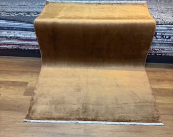 Bambu-sidenmatta, modern enfärgad matta, mjuk textur (12,5 x 18,5 cm)