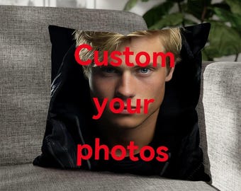 Op maat gemaakt fotokussen, gepersonaliseerd fotokussen, op maat gemaakt cadeau gezichtskussen, fotocadeau voor koppels, verjaardagscadeau VK