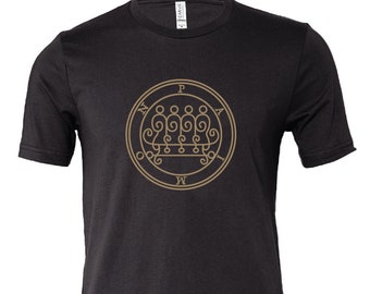 HEREDITARY Paimon circle black unisex t-shirt