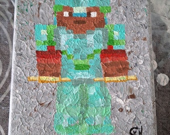 Gepersonaliseerd schilderij Minecraft personage