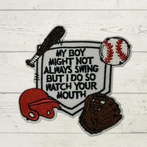 Baseball Watch Your Mouth Patch