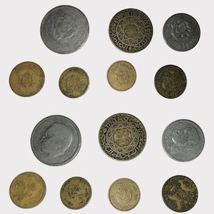 lot of vintage Morocco coins 1950  1974 1987  rare Morocco riyal dirham franc 5 dirham Old Collectible Currency From Morocco