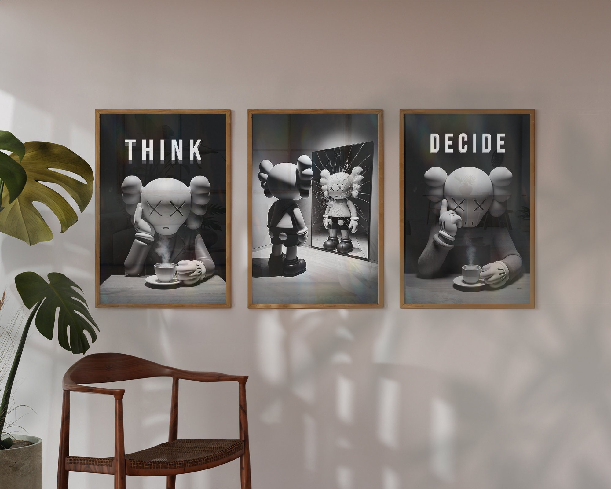 Christian Hypebeast Figure Poster Set ,set of 3,printable KAWS Graffiti ...