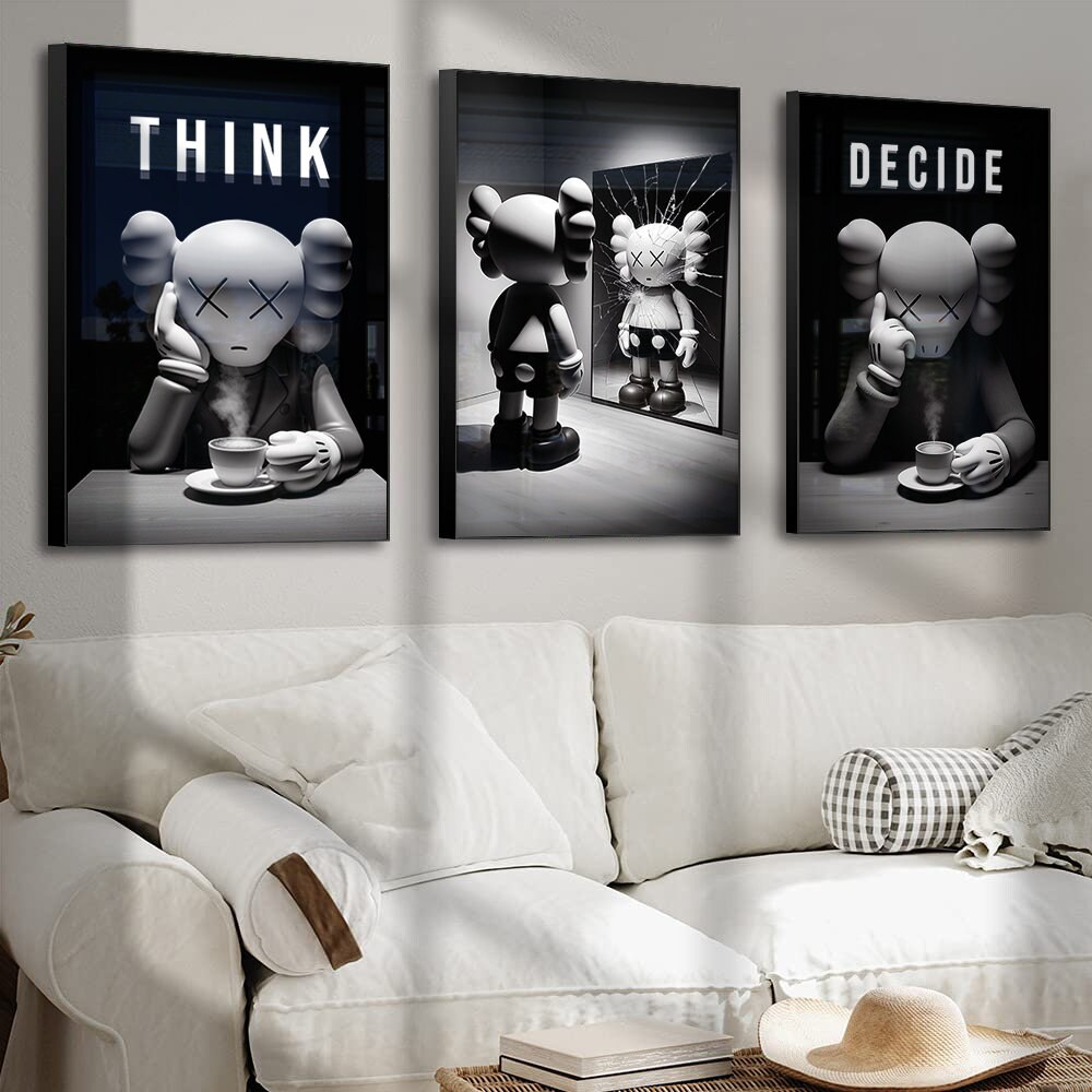Christian Hypebeast Figure Poster Set ,set of 3,printable KAWS Graffiti ...