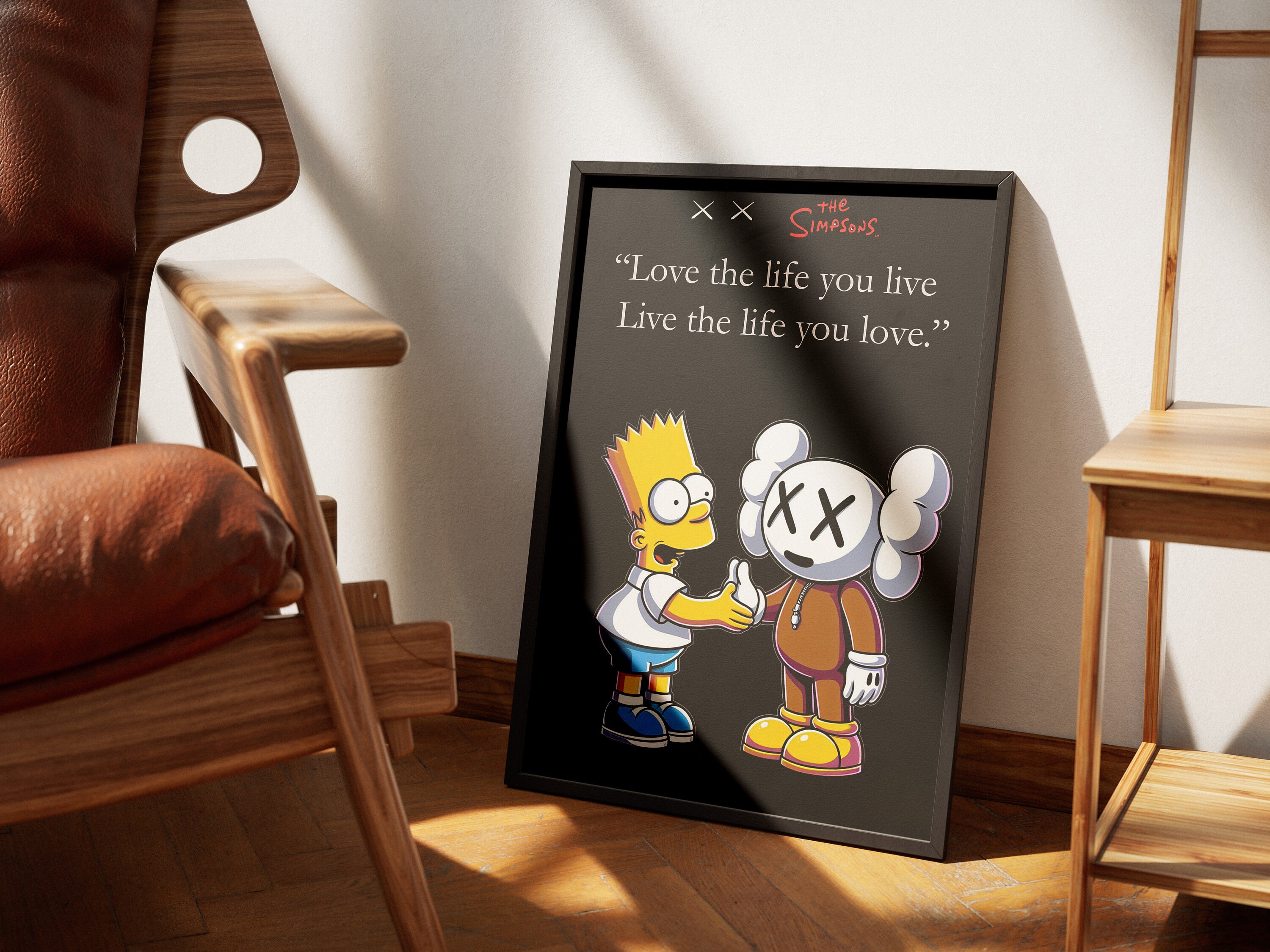 ADAM LISTER アダムリスター シルクスクリーン シンプソンズ　kaws ADAM LISTER アダムリスター シルクスクリーン シンプソンズ