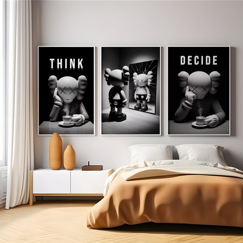 Christian Hypebeast Figure Poster Set ,set of 3,printable KAWS Graffiti ...