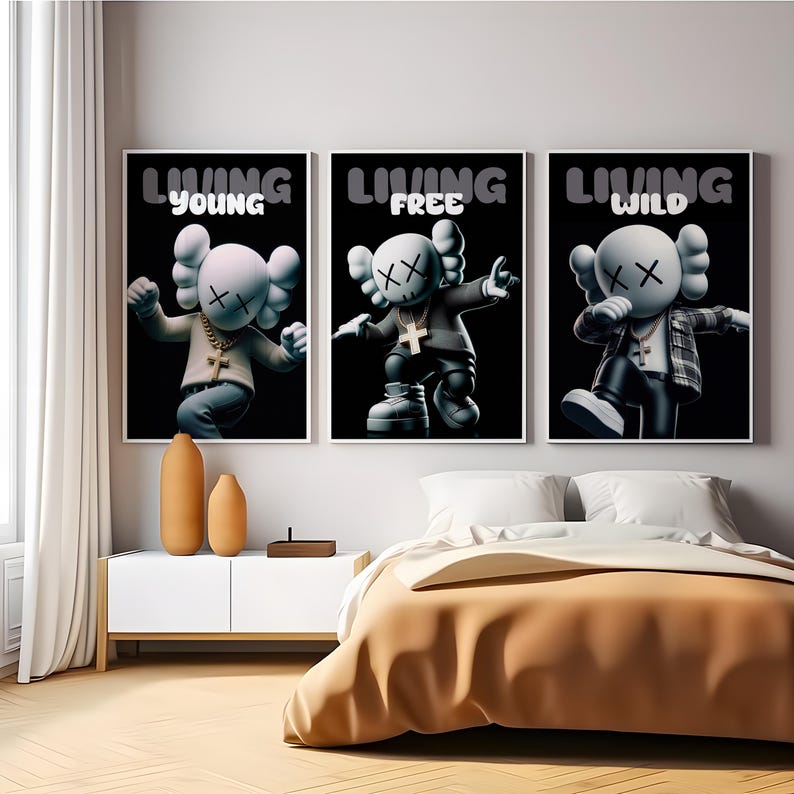Graffiti Poster Set: Christian Hypebeast Figure Prints (digital ...