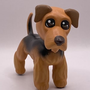 Customized 3d printed and painted dog Airedale Terrier