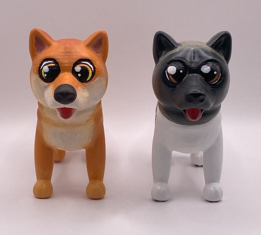 Customized 3d Printed and Painted Dog Shiba Inu/akita Inu - Main Image
