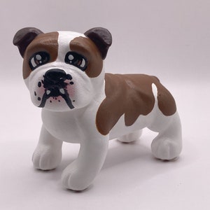 Customized 3d printed and painted dog English Bulldog