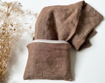 Luxurious Linen Baby Blanket with Matching Pouch - Soft, Portable, and Timelessly Elegant